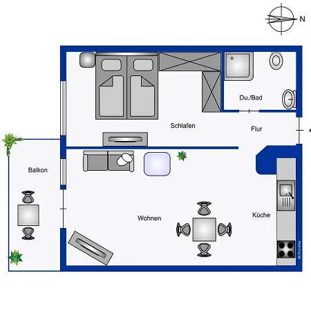 Apartmán Ferienwohnung Edith